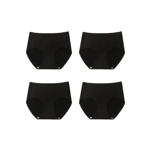 Plastic Viewing Underpants Women's 4 Pack Starry Black