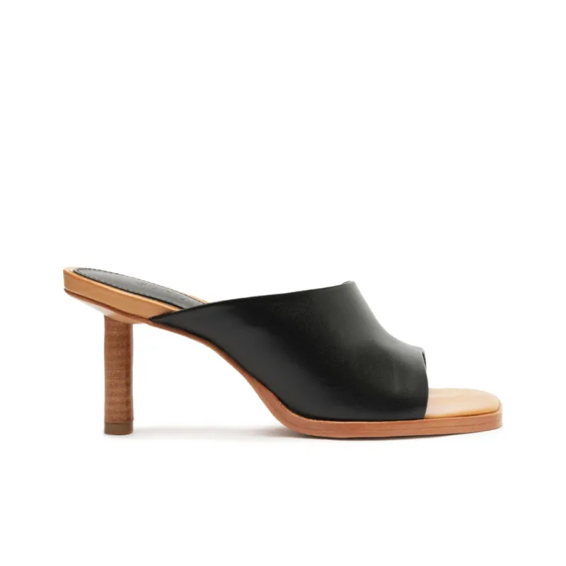 Schutz Slide Slippers 7.5cm Women's Black-1
