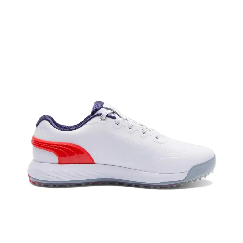 PUMA Alphacat Nitro Anti Slip Wear Resistant Low Top Golf Shoes Men's White Red-1