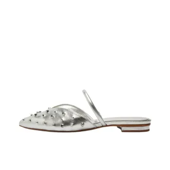 Schutz Wrap-toe Slippers Women's Silver