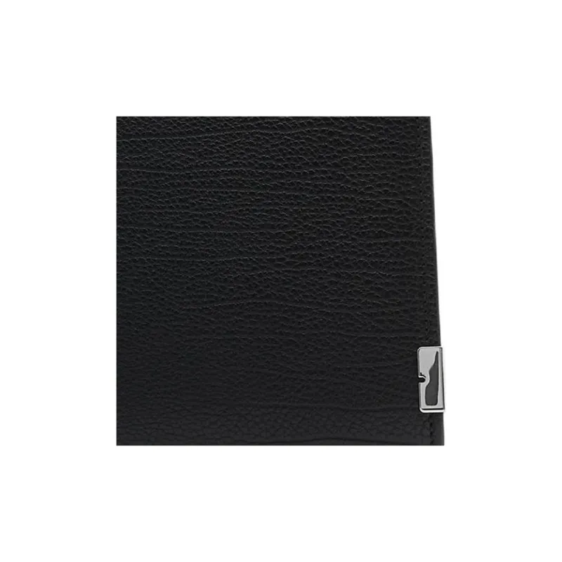 Burberry Grain Leather With Calfskin Clutch Unisex Black-3