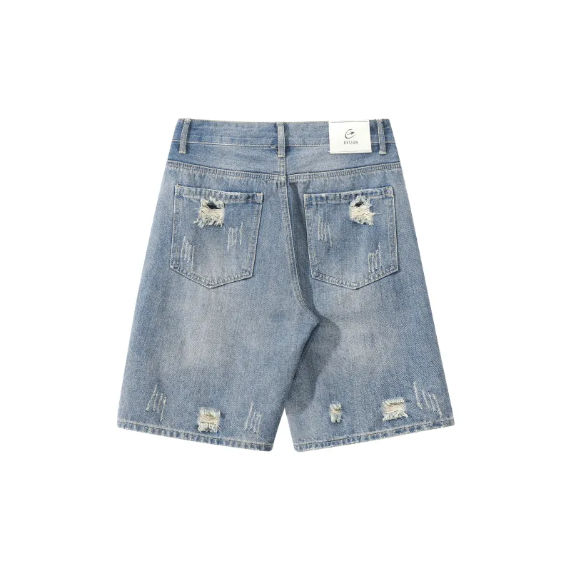 LIVINGTOWN Denim Shorts Unisex Blue-1