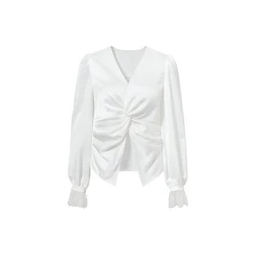 BADINA Chiffon Shirts Women's White