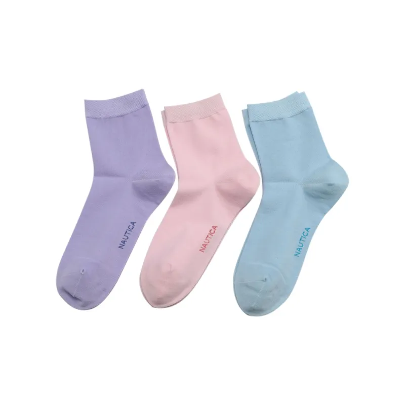 NAUTICA UNDERWEAR Mid Calf Socks Women's 3 Pack-0