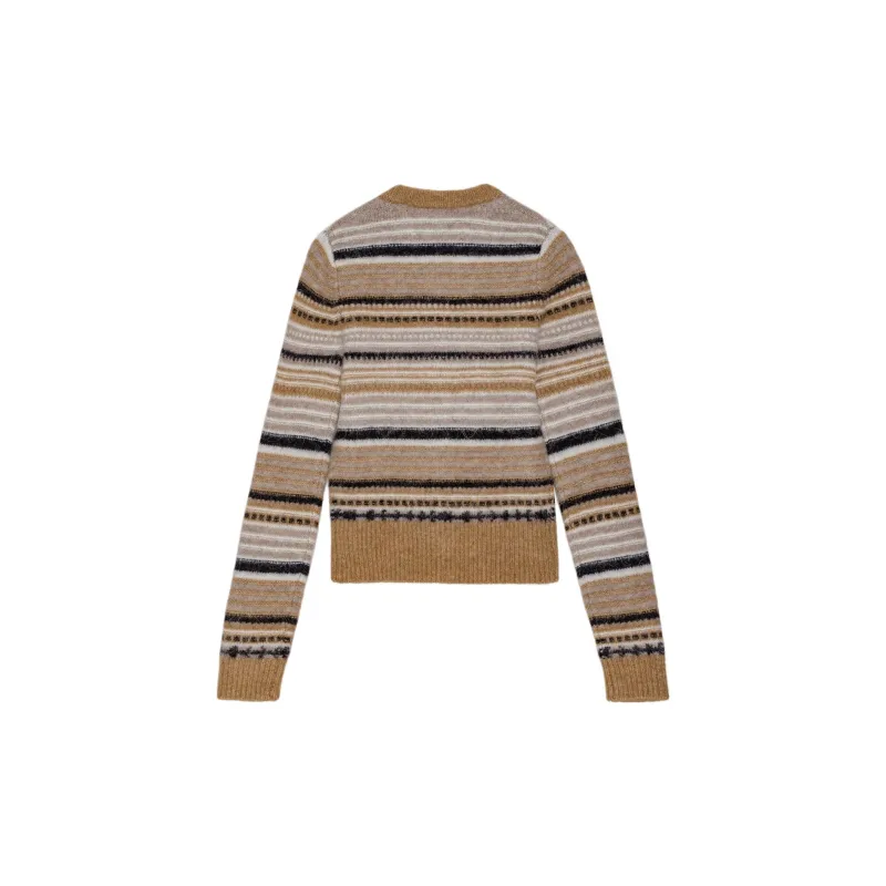 GANNI Stripe Knitted Cardigan-1