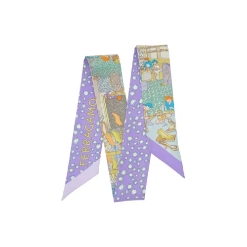 Ferragamo Logo-print Silk Scarf