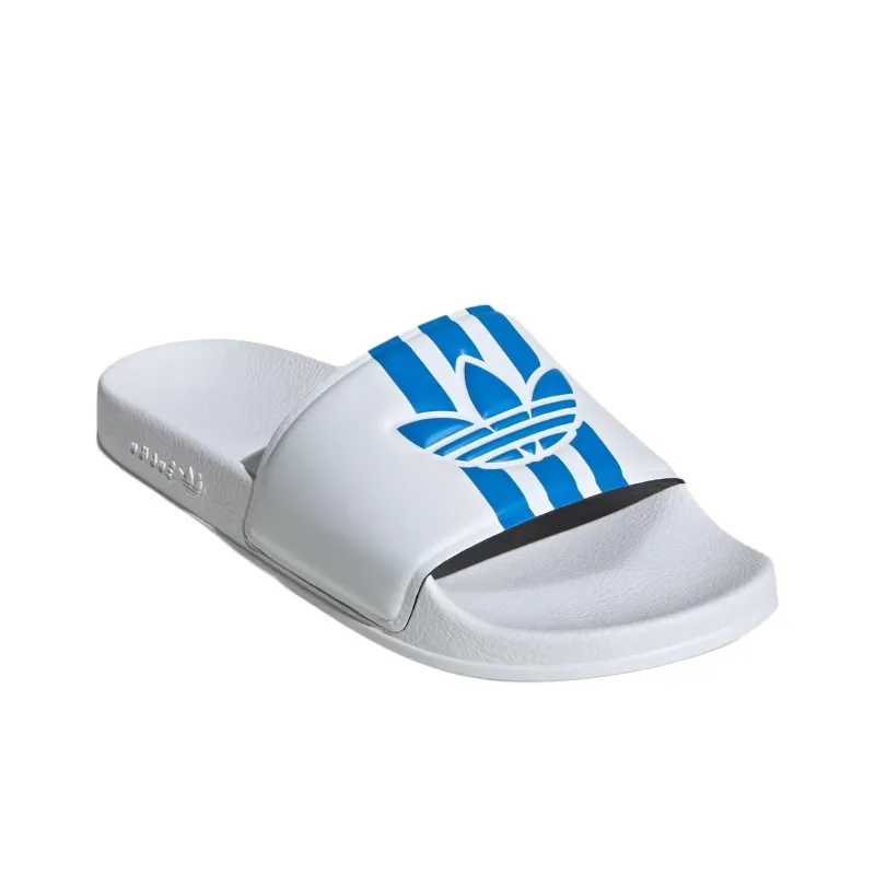 Adidas Originals Adilette Slides Cloud White Bright Blue-2