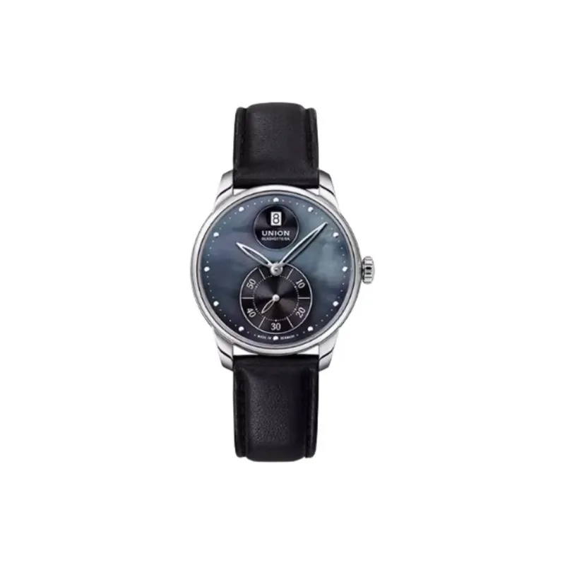 UNION GLASHUTTE SA Automatic Mechanical Movement Men's Watches Watch 36mm Blue Dial Stainless Steel Case Leather Strap-0