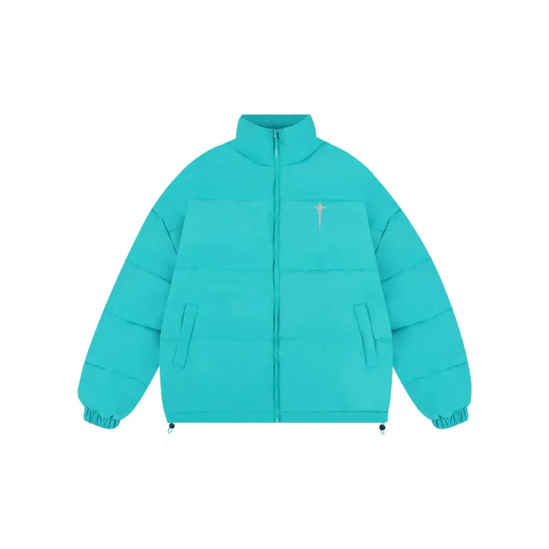BTW Stand Collar Without Hood Loose Fit Down Jacket Unisex-16
