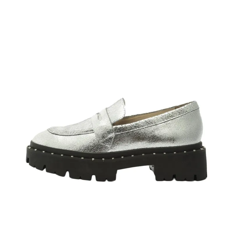 Schutz Christie Loafers 5cm Women's Silver-0