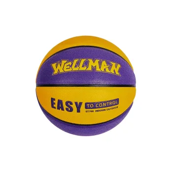WELLman PU Basketball Purple Gold Size 7 Ball Training Unisex