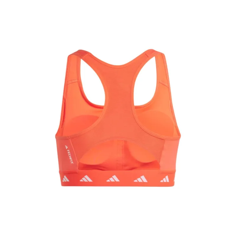 Adidas POWERREACT TRAINING MEDIUM-SUPPORT TECHFIT BRA Sports Underwear Women's Bright Red-1