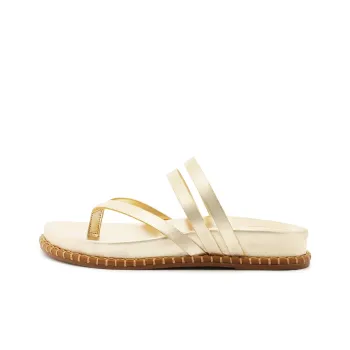 Schutz Flip Flops 3cm Women's Gold