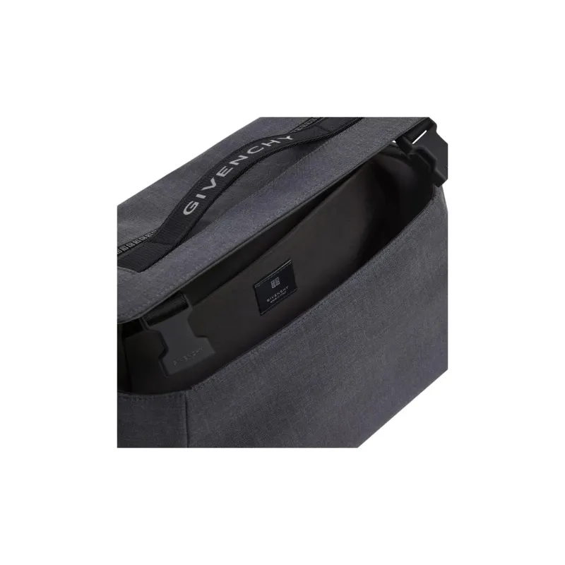 Givenchy G Trek Nylon Effect Wool Messenger Bag, Shoulder Bag, Crossbody Bag Men's Gray-3