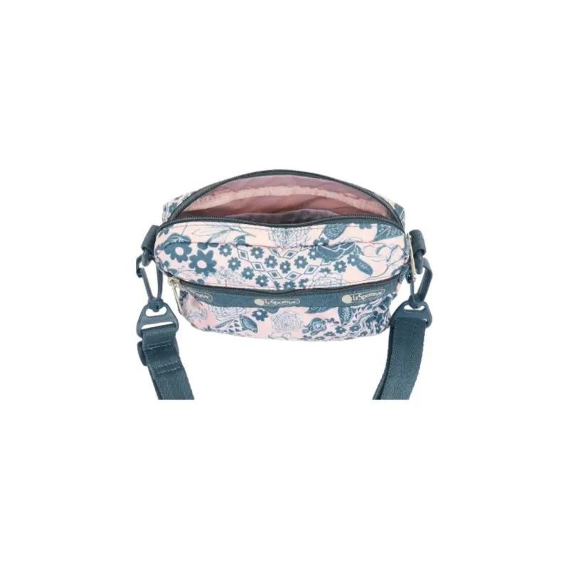 LeSportsac Polyester Crossbody Bag Shoulder Bag Women's Blue & Pink-3
