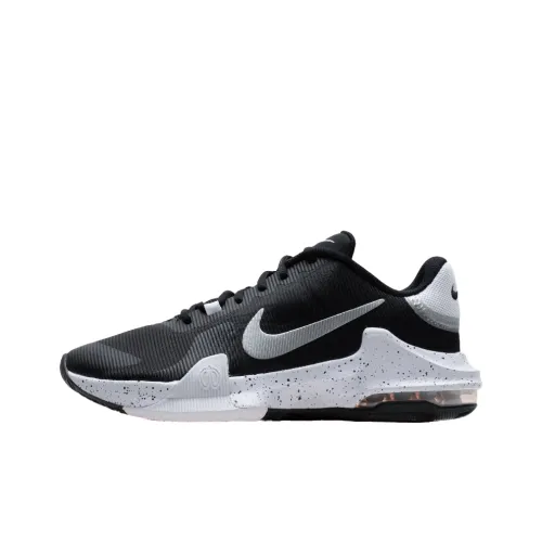 Nike Air Max Impact 4 Basketball Shoes Men Low-Top Black/White