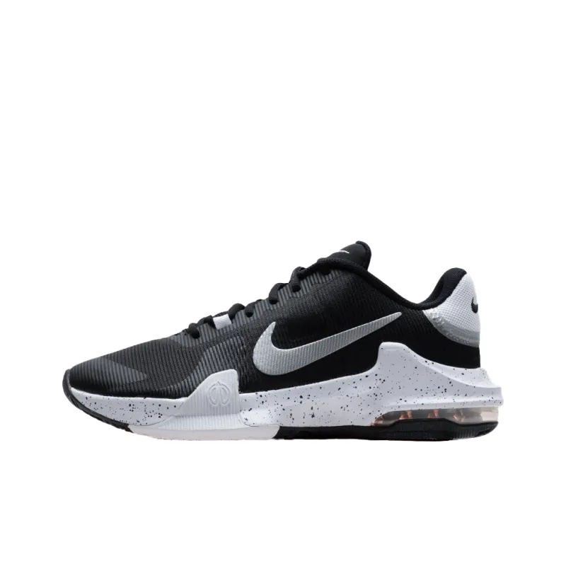 Nike Air Max Impact 4 Low Top Basketball Shoes Men's Black White-0