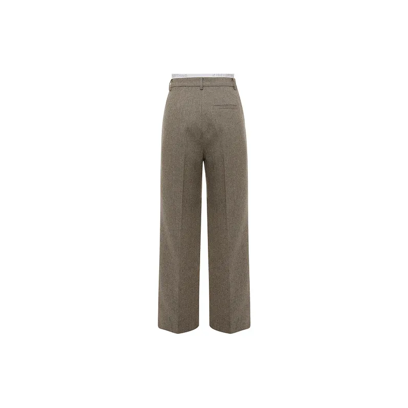D'zzit Casual Pants Women's Dark Khaki-1