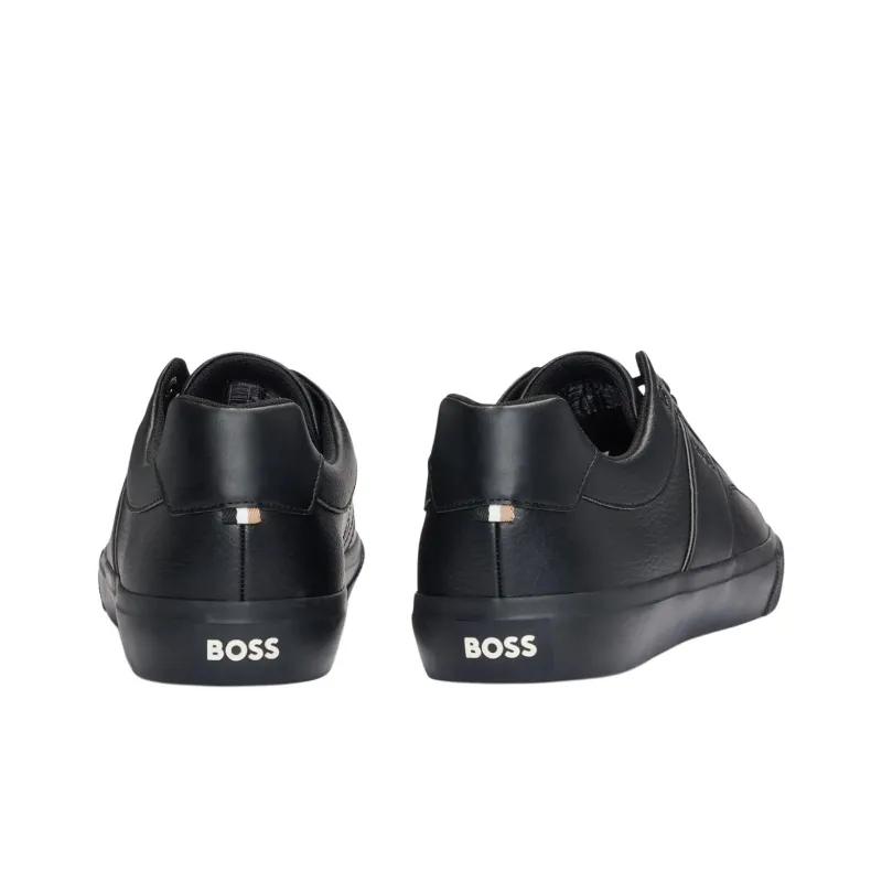HUGO BOSS Low Top Skateboard Shoes Men's Black-3