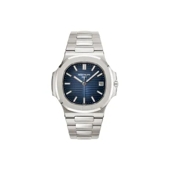 PATEK PHILIPPE Vintage PATEK PHILIPPE Nautilus Watch 'Silver/Sapphire'