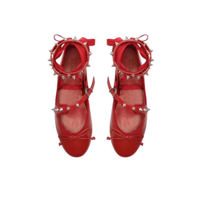 Schutz Larissa Casual Single Shoes Women's Red-4