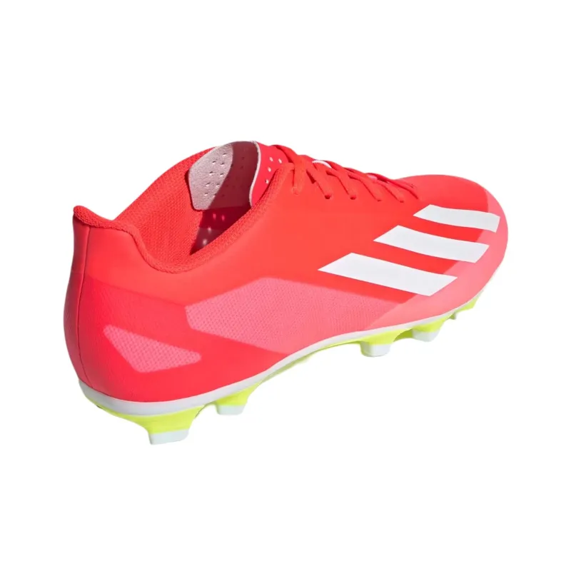 Adidas X Crazyfast.4 MG Rubber Short Studs Cushioning Abrasion Resistant Support Soccer Shoes Unisex Red-3
