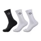 Lycra Antibacterial Knee-High Socks-2 White, 1 Black[3 Pack]