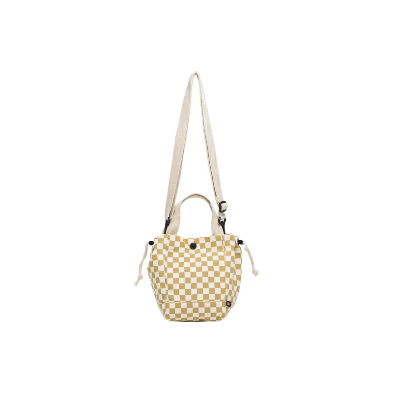 Vans Cotton Tote Bag, Shopping Bag, Shoulder Bag, Crossbody Bag, Handbag Mini Women's Yellow & White-0