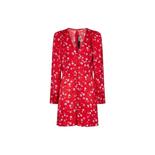 Rotate Long-Sleeved Dresses Women's Red