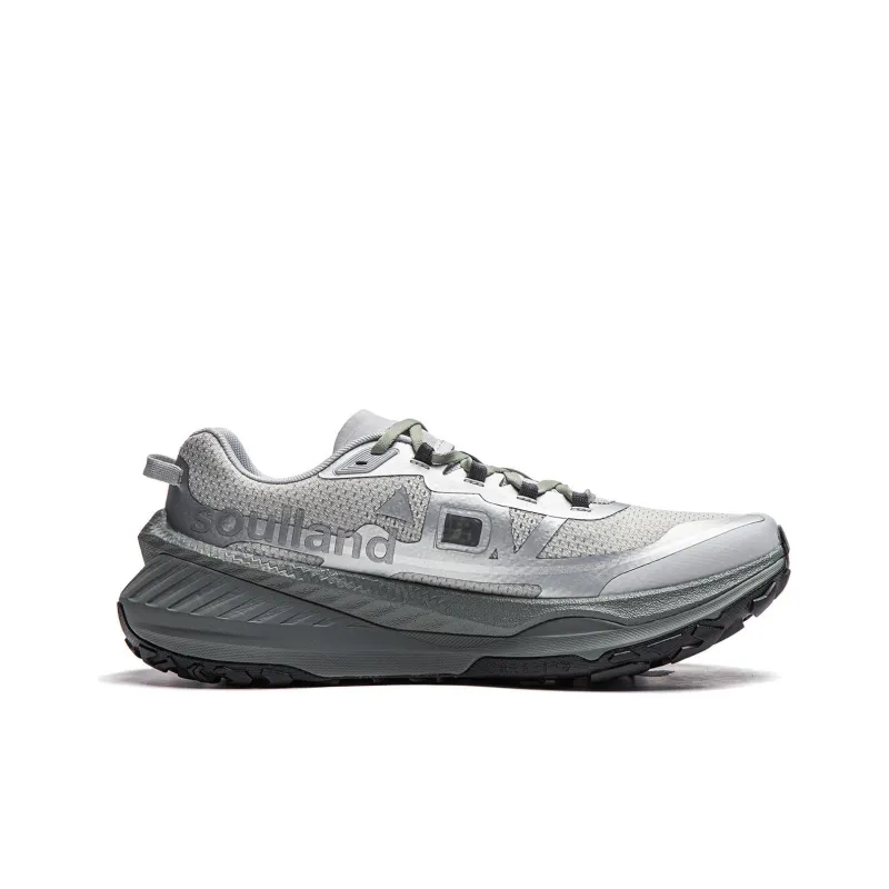 SOULLAND x LiNing Cushioning Slip Resistant Abrasion Resistant Rebound Low Top Running Shoes Men's Gray-1