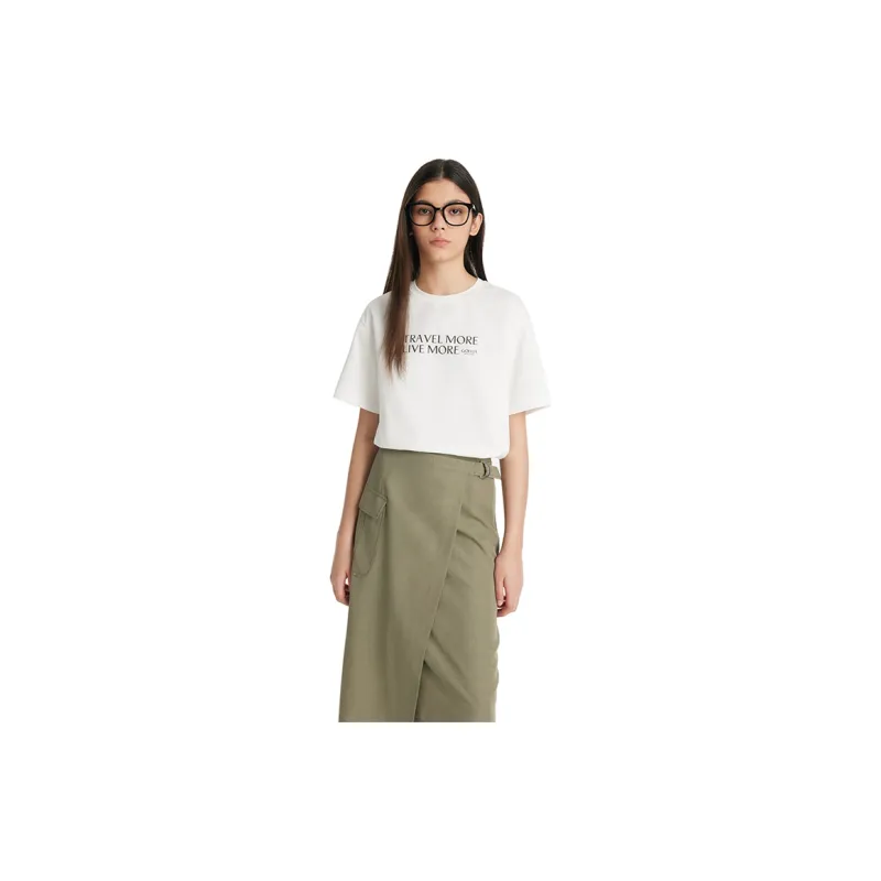GOELIA Drop Shoulder Sleeve T Shirt Women's-1