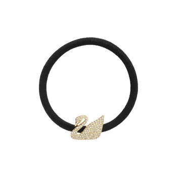 Swarovski Rose Gold-Tone Plated Hair Tie Women's Black