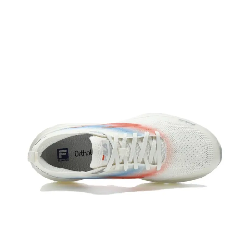 FILA NUVOLE Cushioning Anti Slip And Wear Resistant Low Top Training Running Shoes Men's White Orange-2