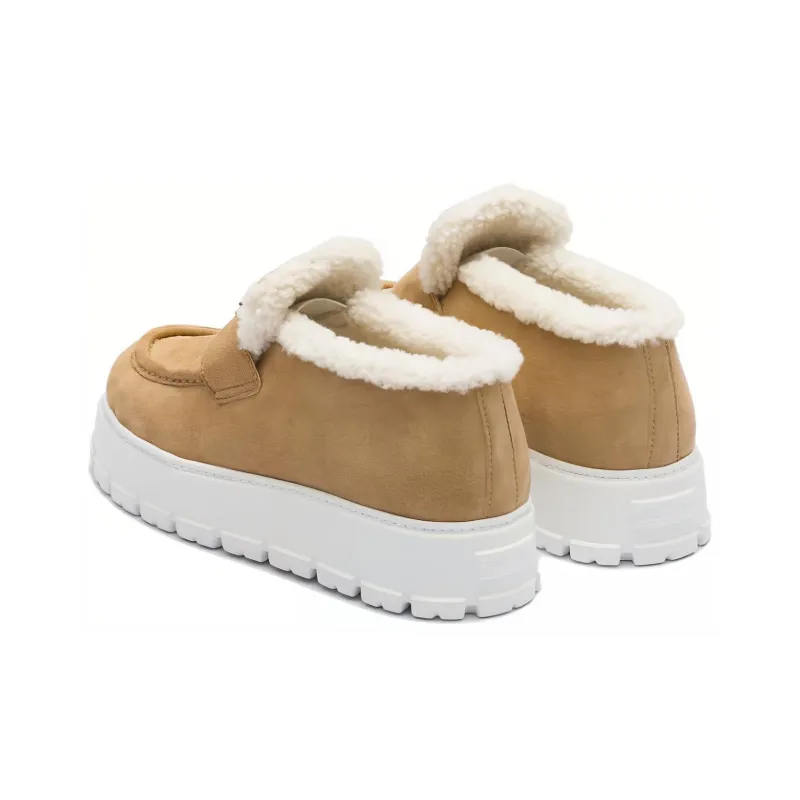 PRADA Triangle-logo Shearling Loafers-4
