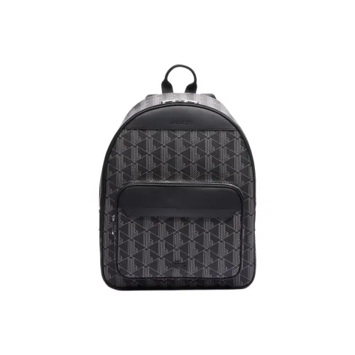 LACOSTE PVC Polyvinyl Chloride Backpack Men's Black Gray