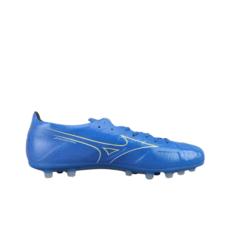 Mizuno Alpha AG Rubber Short Studs Artificial Ground Durable Breathable Lightweight Soccer Shoes Men's Blue-1