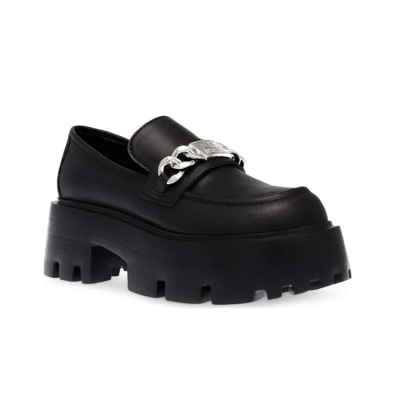 STEVE MADDEN Motoride Loafers Women's Black-1