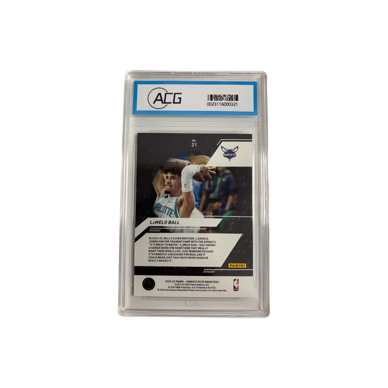 PANINI 2022 23 Elite LaMelo Ball The Three Hornets Tacko ACG Grading 8.5 Star Card Condition Passed Graded Cards 1 Pc-1