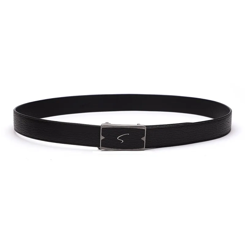 Satchi Sanduo Automatic Buckle Belt For Men In Genuine Leather Cow Leather Leather Belts Men's Coffee Width 3.4CM-3