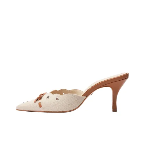 Schutz Closed Toe Slippers 8.2cm Women's Light Brown