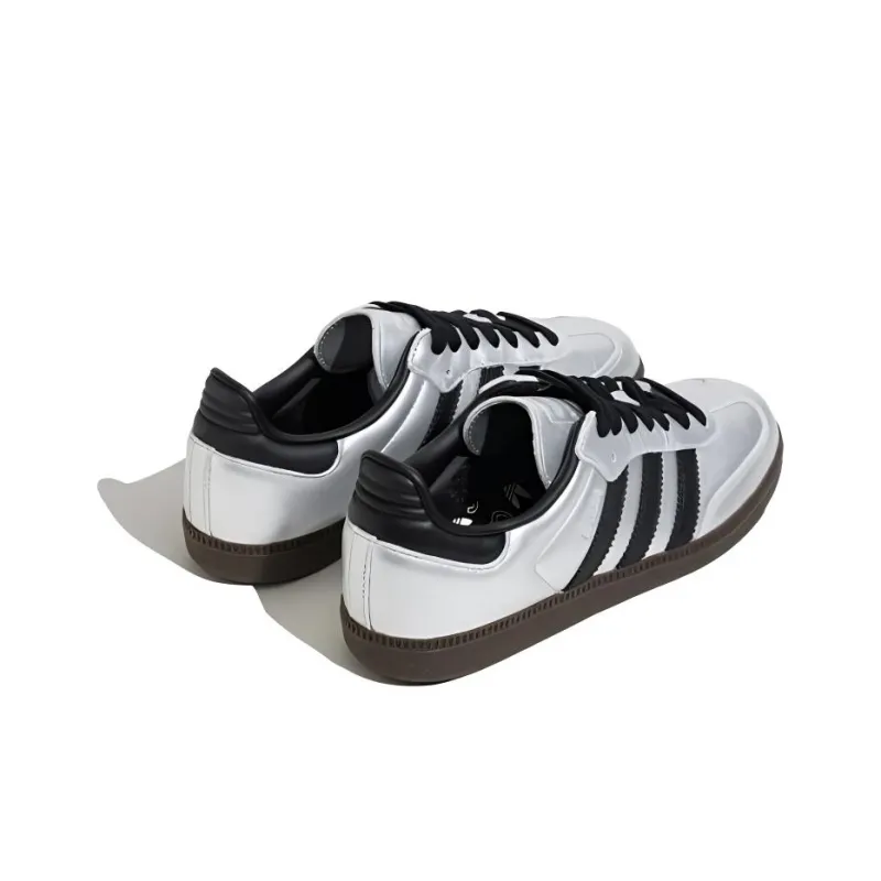 Adidas Samba Og Silver Metallic Black Gum Women's-2
