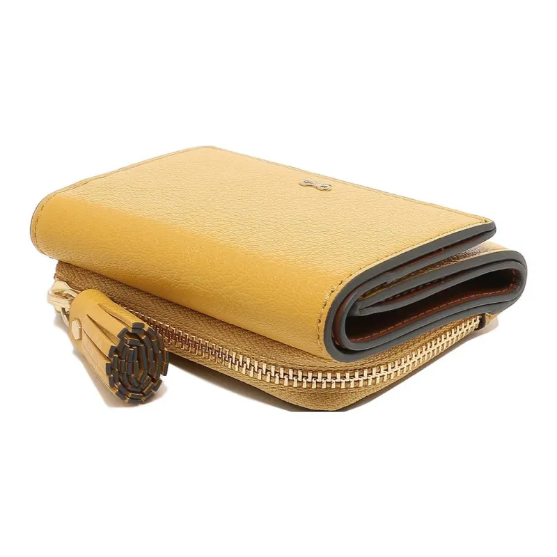 Anya Hindmarch Leather Wallet Women's Yellow And Brown-3