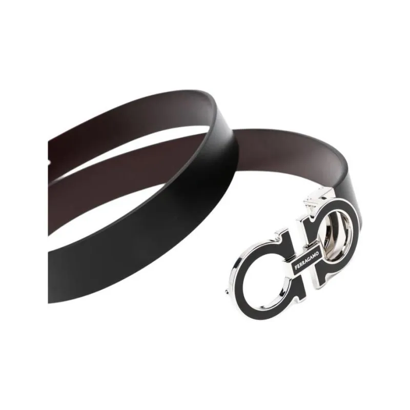 Ferragamo Logo buckle Leather Belt-2