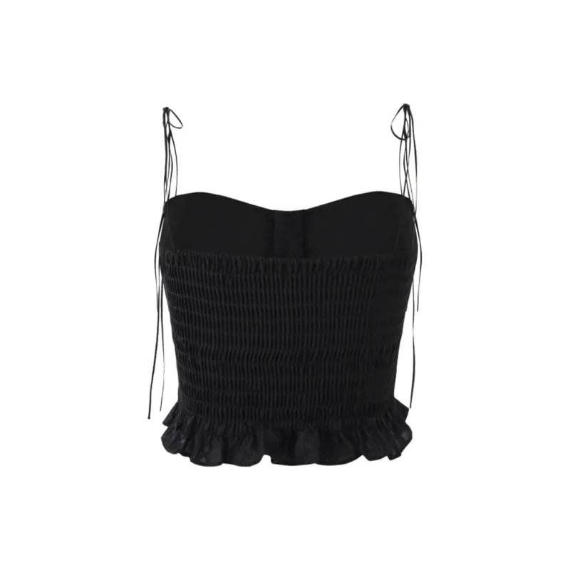 NOT YOUR ROSE SS24 Lace Bustier Sleeveless Camisole Women's Black-1