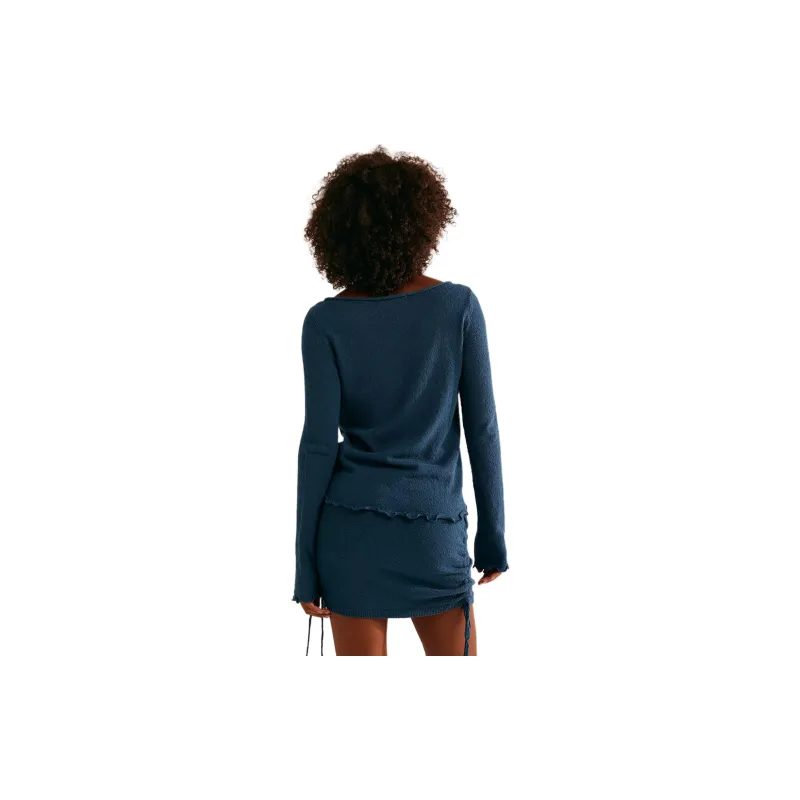 FREE PEOPLE Cabo Sweater Skirt Set Skirt Set Women's Sparkling Indigo-1