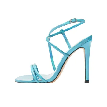 Schutz Aimee Strap Sandals 10.5cm Women's Blue