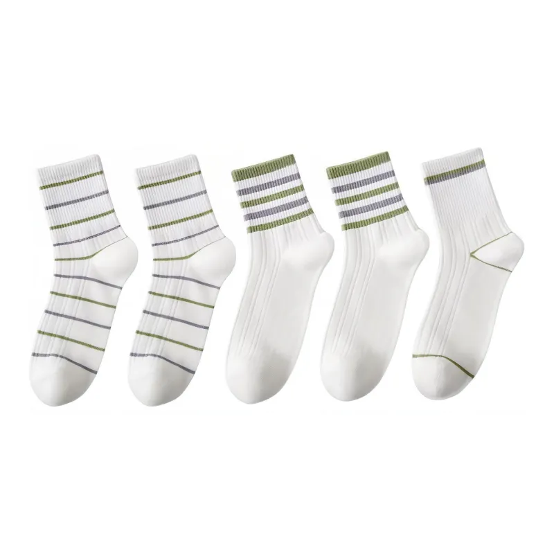 MIIOW Mid Calf Socks Women's 5 Pack-6