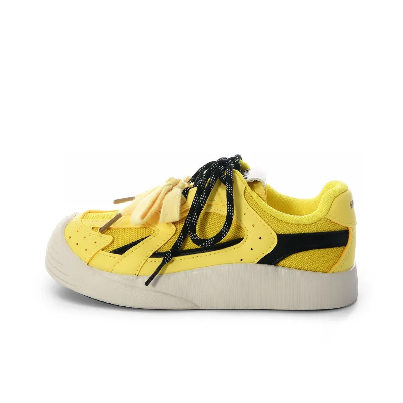 Lovely You Lightweight Low Top Skateboard Shoes Women's Lemon-0