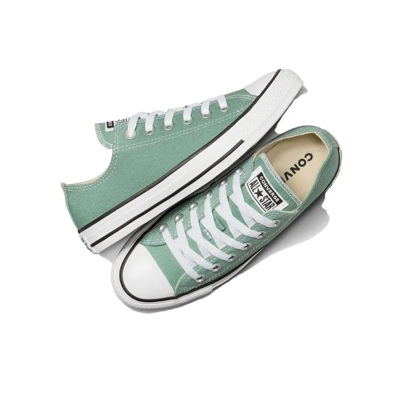 Converse Chuck Taylor All Star Anti Slip Wear Resistant Low Top Canvas Shoes Unisex Light Green-2