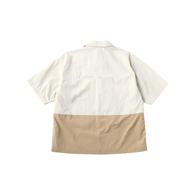 Tommy Hilfiger TJM SKATE FIT COLORBLOCK SHACK Shirt Men's Beige-1